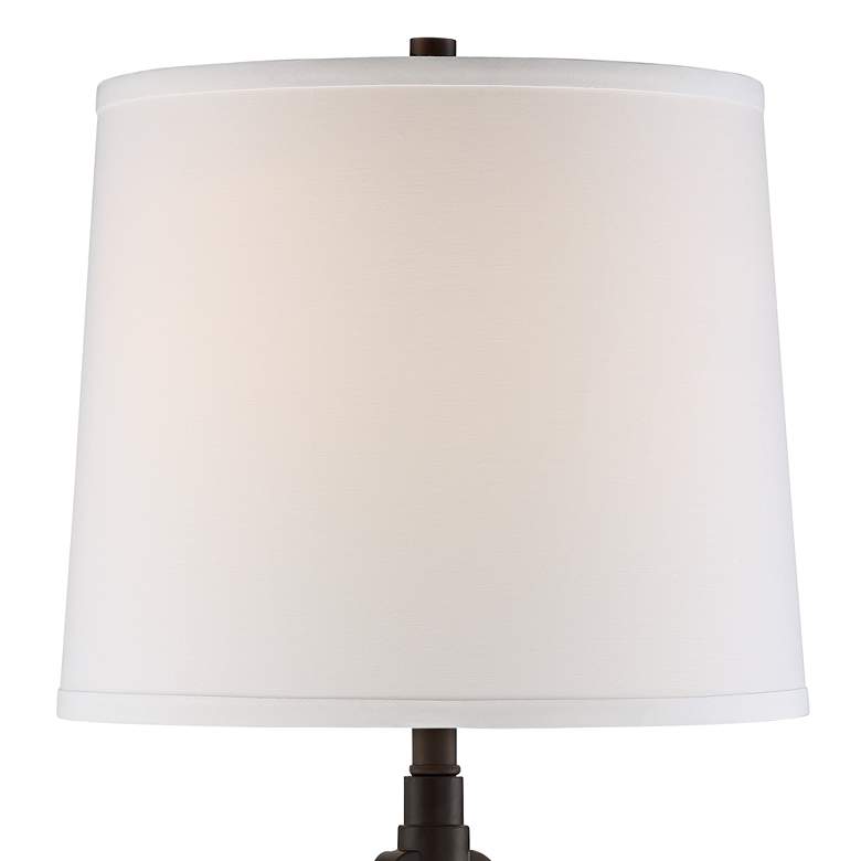 Image 4 Franklin Iron Works Javier 24 1/2" Bronze USB Plug Outlet Table Lamp more views