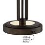 6_Franklin Iron Works Javier 24 1/2" Bronze USB Table Lamps Set of 2 more views