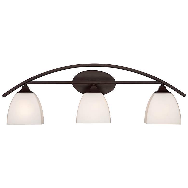Image 3 Franklin Iron Works Jenisen Arch 29" Wide Bronze Bathroom Light