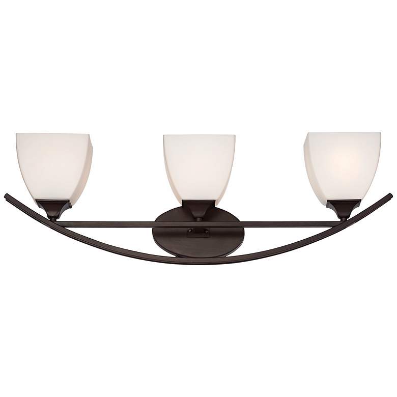 Image 4 Franklin Iron Works Jenisen Arch 29" Wide Bronze Bathroom Light more views