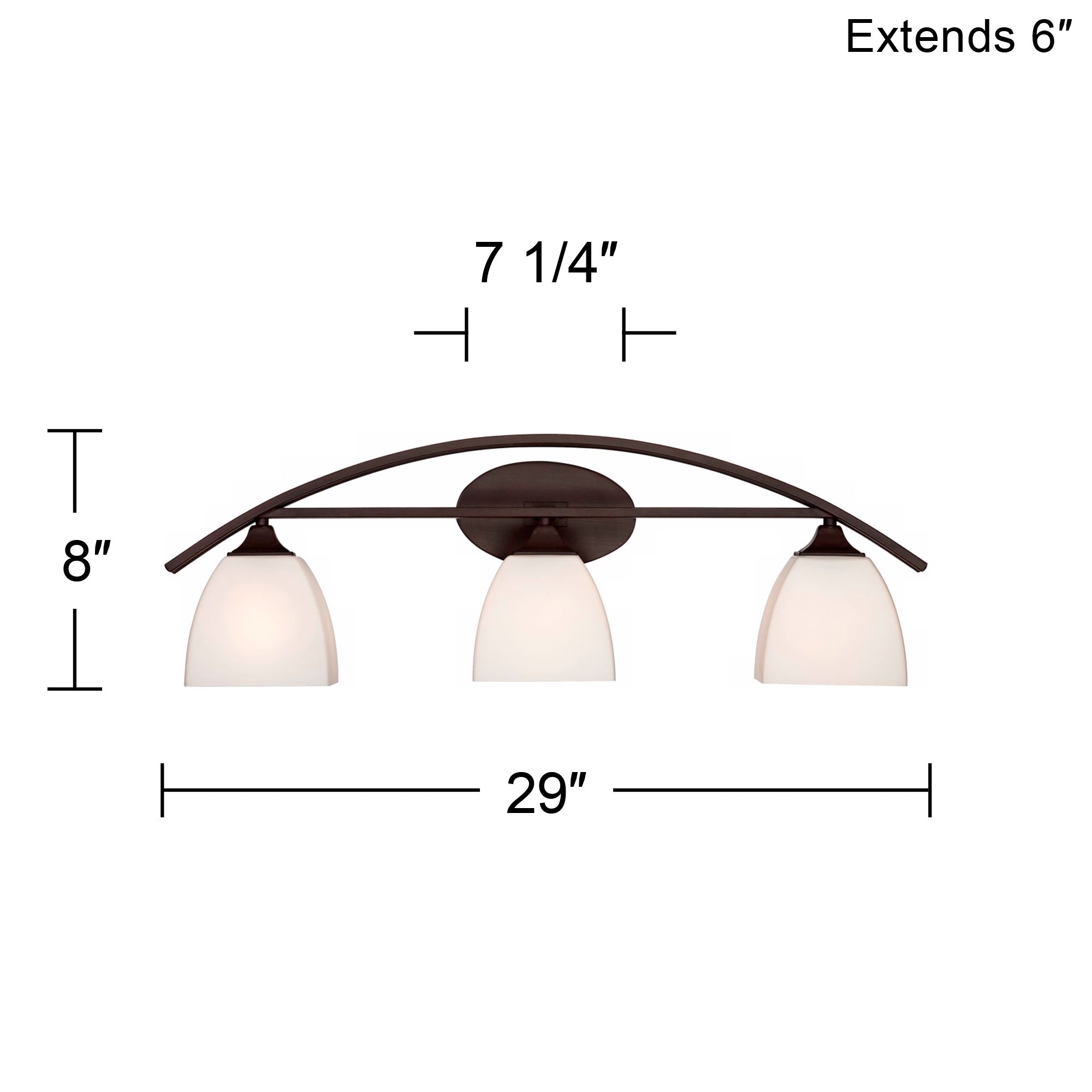 Franklin Iron Works Jenisen Arch 29" Wide Bronze Bathroom Light in scene