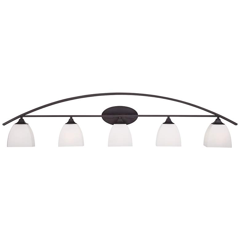 Image 3 Franklin Iron Works Jenisen Arch 51 1/2" Wide Bronze Bathroom Light