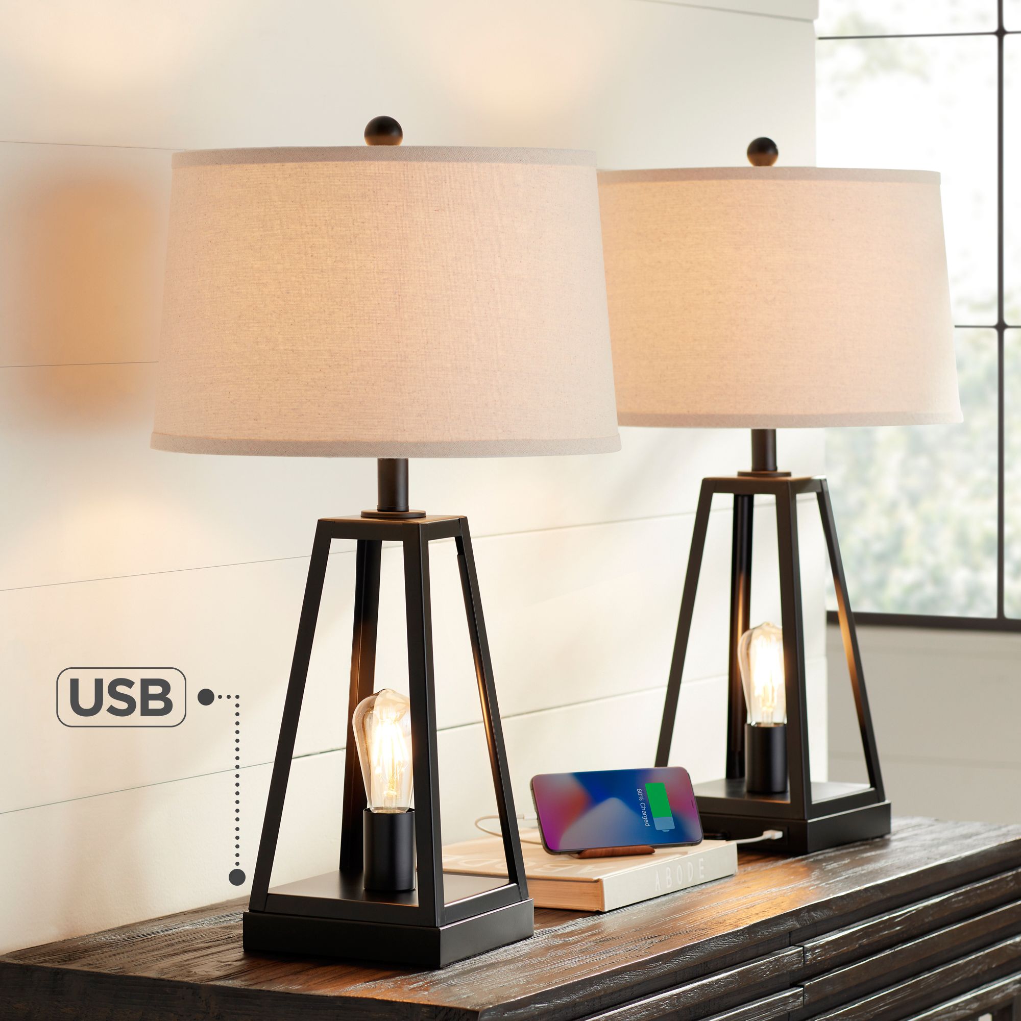 Bedside lamps cheap with usb