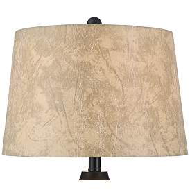 Image3 of Franklin Iron Works Kaly 25" Hammered Bronze USB Table Lamps Set of 2 more views