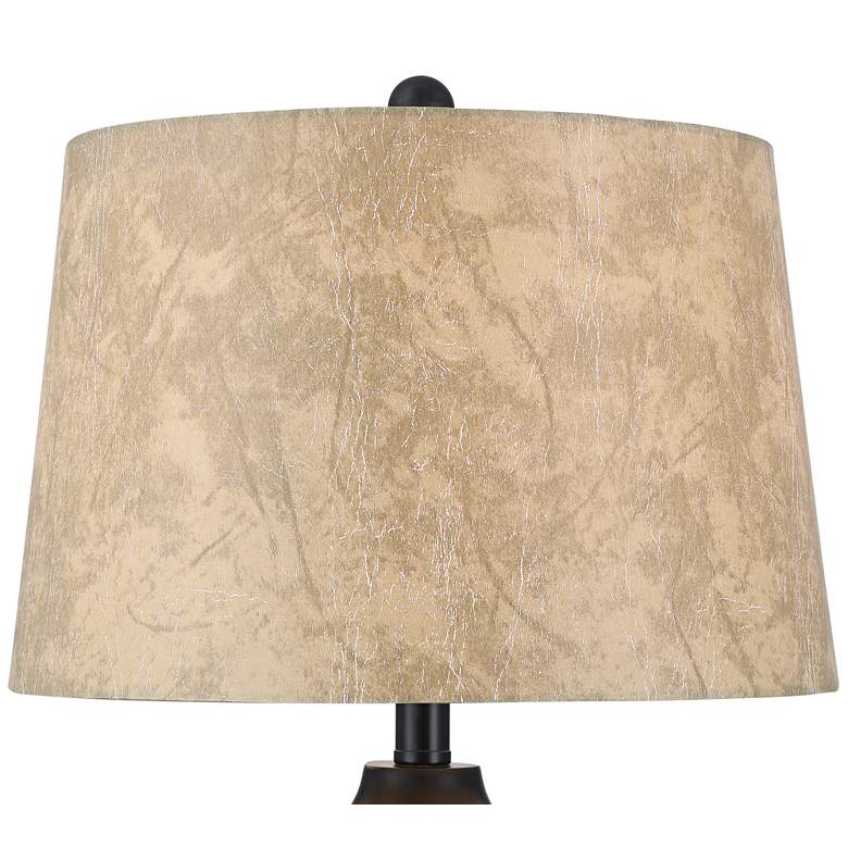 Image 3 Franklin Iron Works Kaly 25" Hammered Bronze USB Table Lamps Set of 2 more views