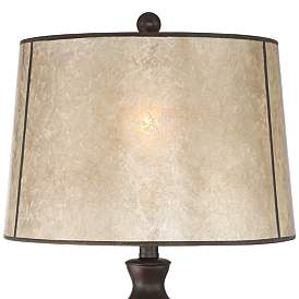Image3 of Franklin Iron Works Kelly Rustic Lamp with Mica Shade and USB Cord Dimmer more views
