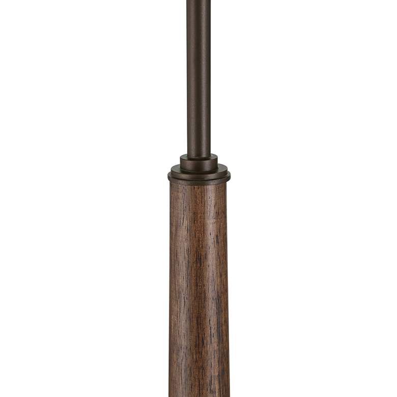 Image 6 Franklin Iron Works Kipling 76" Bronze and Wood Arc Floor Lamp more views