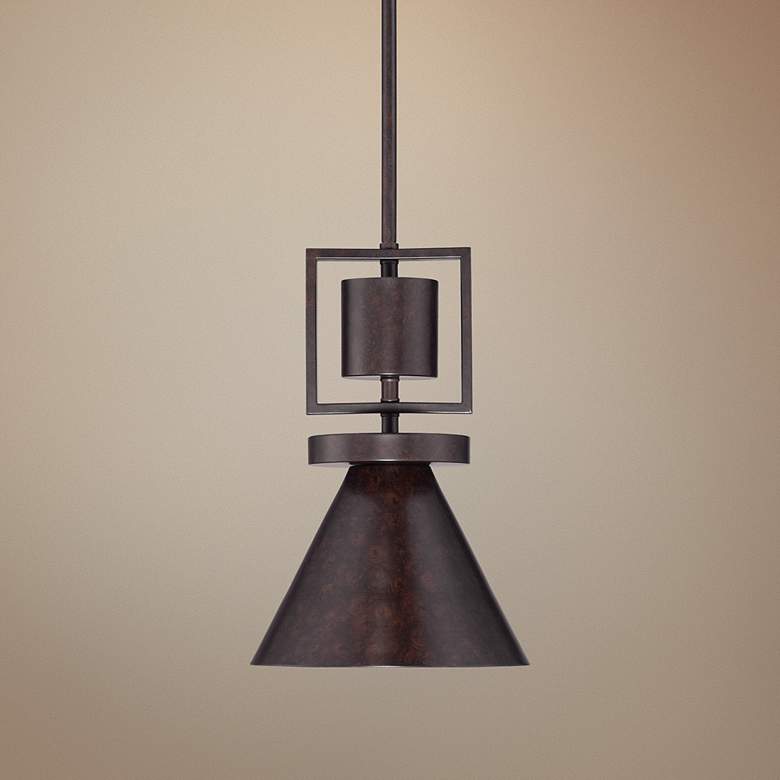 Image 1 Franklin Iron Works&#8482; Knowles 10 inch Wide Bronze Pendant Light