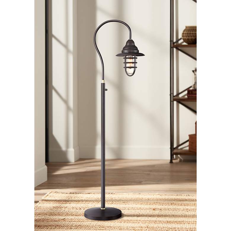 Image 1 Franklin Iron Works Knox Oil-Rubbed Bronze Floor Lamp