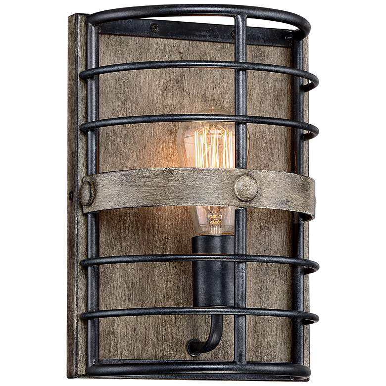 Image 2 Franklin Iron Works Lexi 11 1/2" Oil Rubbed Bronze Pocket Wall Sconce