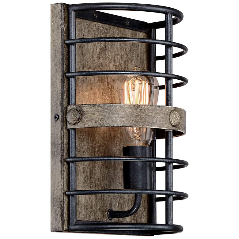 Image 4 Franklin Iron Works Lexi 11 1/2" Oil Rubbed Bronze Pocket Wall Sconce more views