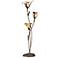 Franklin Iron Works Lilies 68 1/4" Rustic Bronze and Gold Floor Lamp