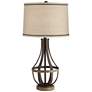 2_Franklin Iron Works Louanne 29" Bronze Table Lamp with USB Cord Dimmer