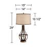 Franklin Iron Works Louanne 29" Bronze Table Lamp with USB Cord Dimmer