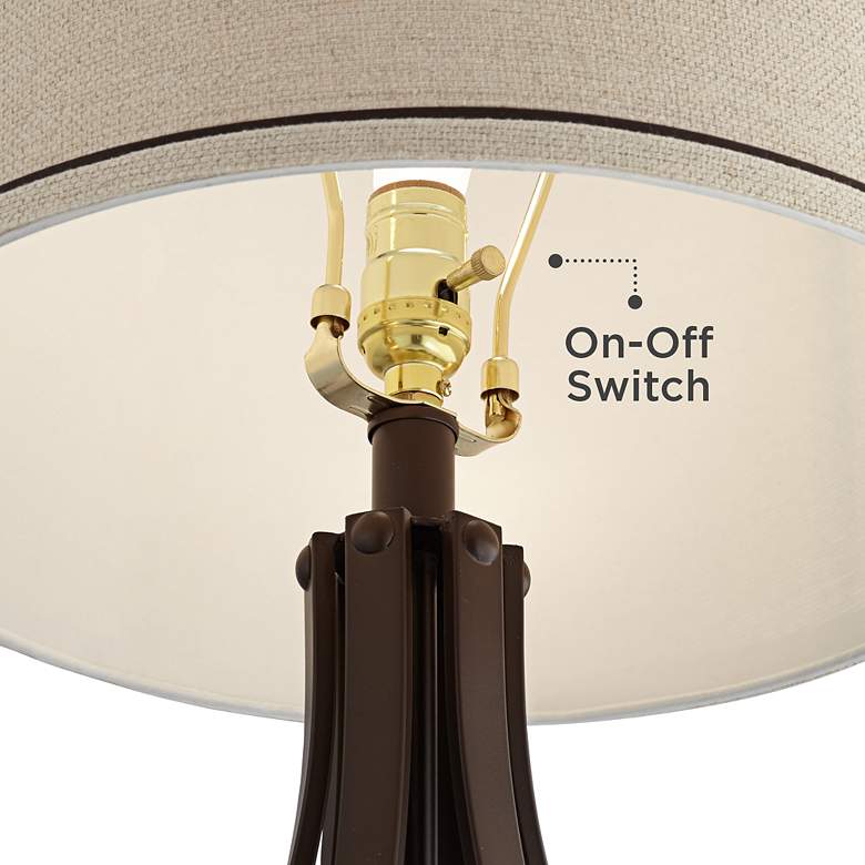 Image 4 Franklin Iron Works Louanne 29" Open Oil-Rubbed Bronze Table Lamp more views