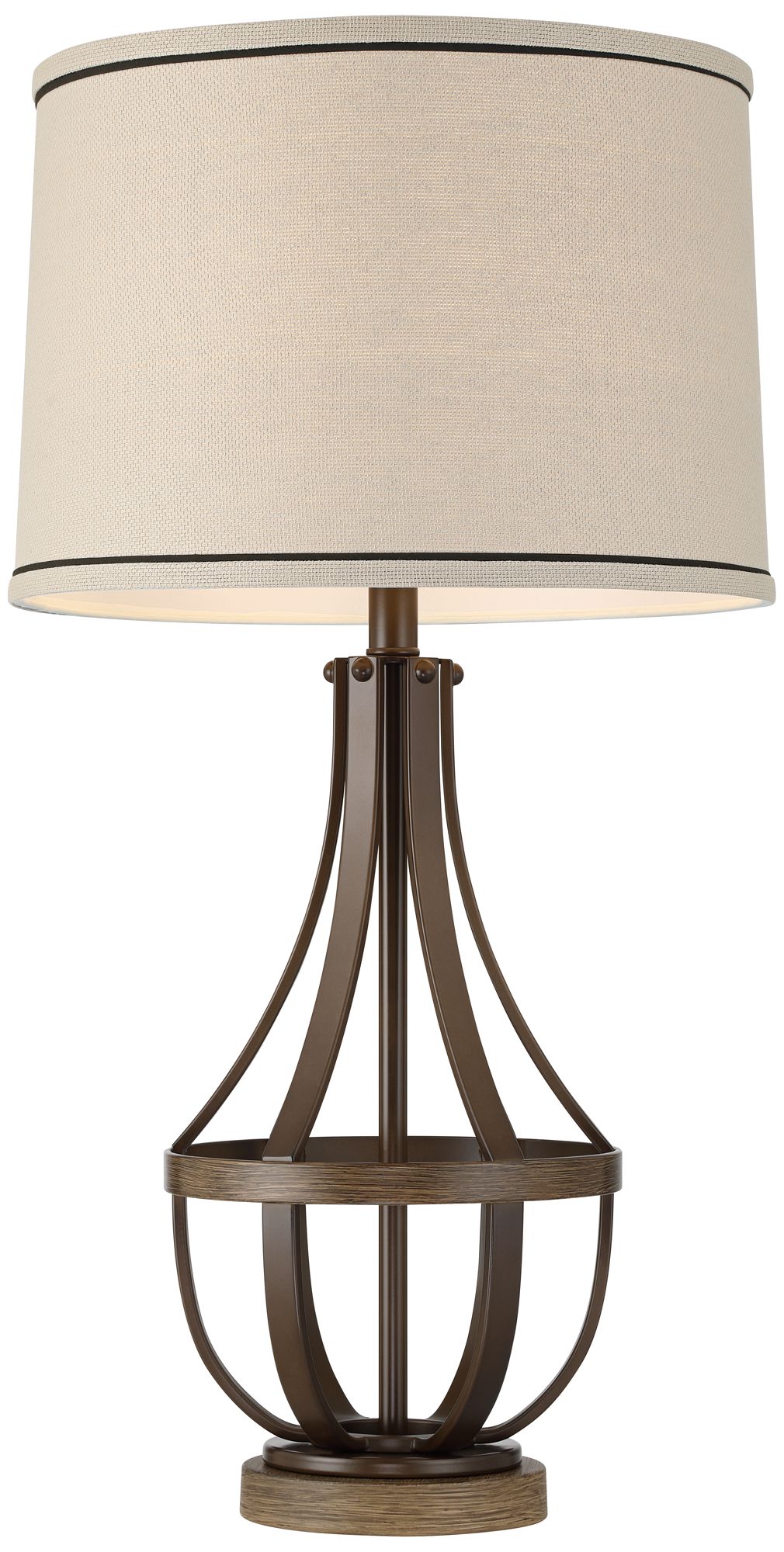 Franklin Iron Works Louanne 29" Open Oil-Rubbed Bronze Table Lamp