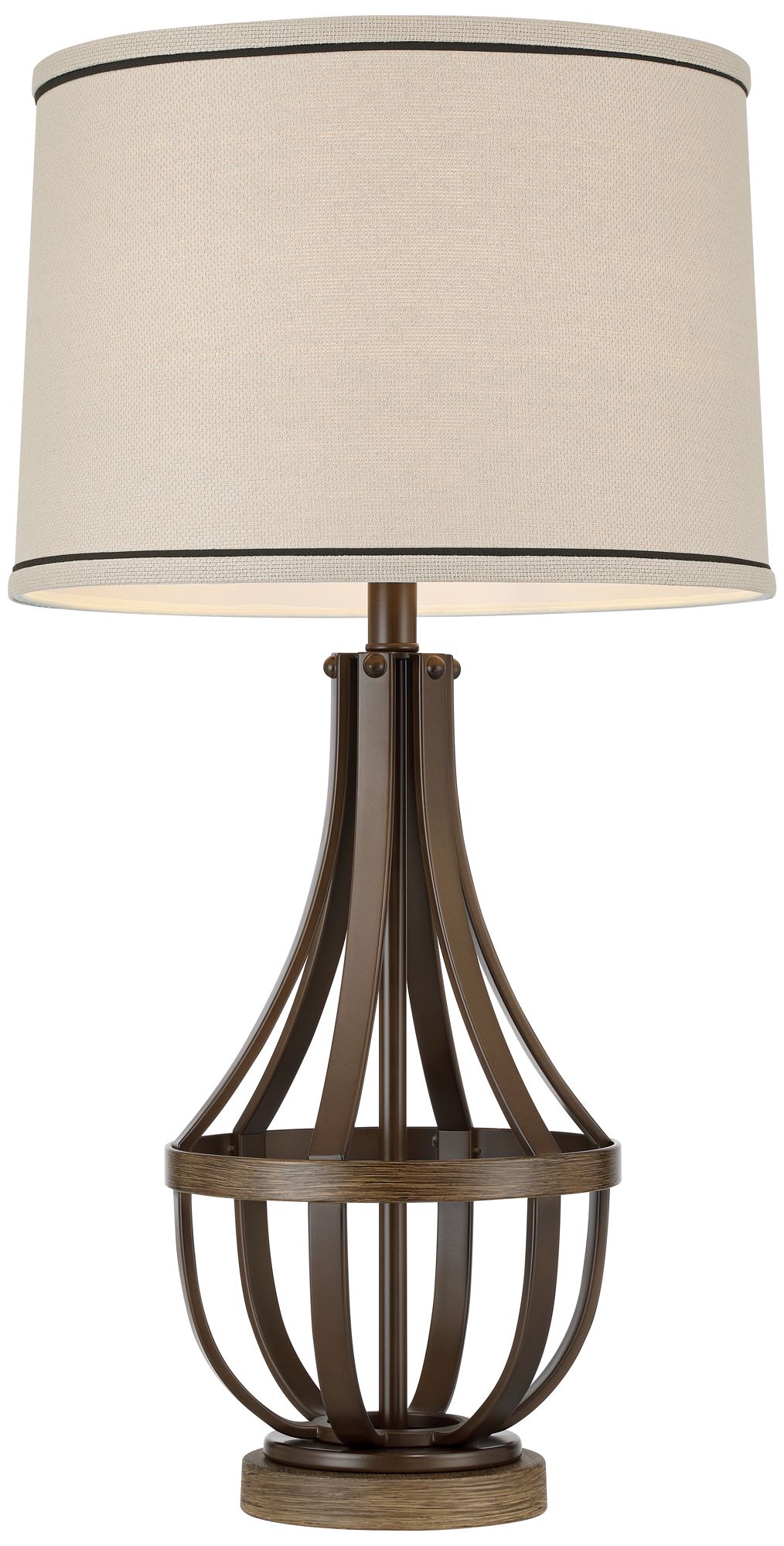 Franklin Iron Works Louanne 29" Open Oil-Rubbed Bronze Table Lamp