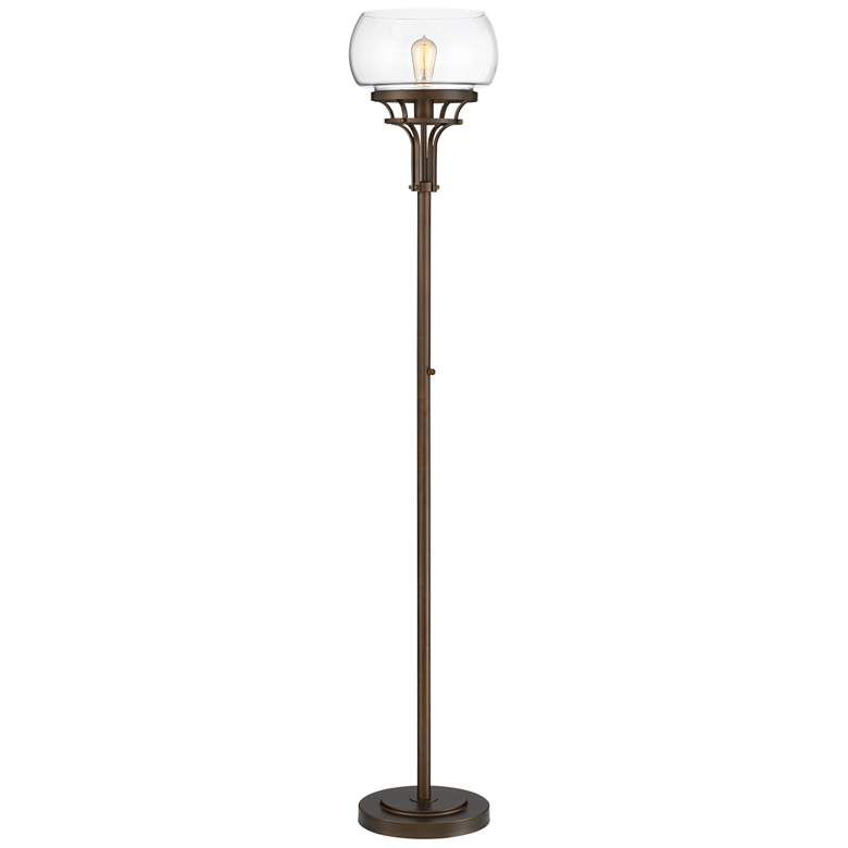Image 2 Franklin Iron Works Luz 72 1/2 inch Bronze Floor Lamp with USB Dimmer