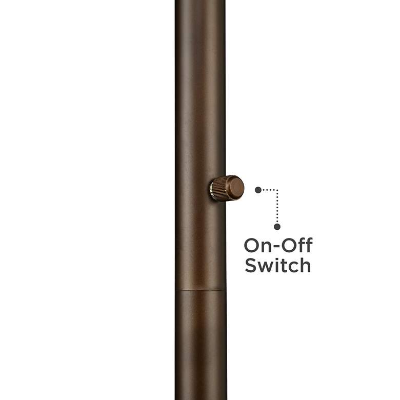 Image 4 Franklin Iron Works Luz 72 1/2" Industrial Bronze Torchiere Floor Lamp more views