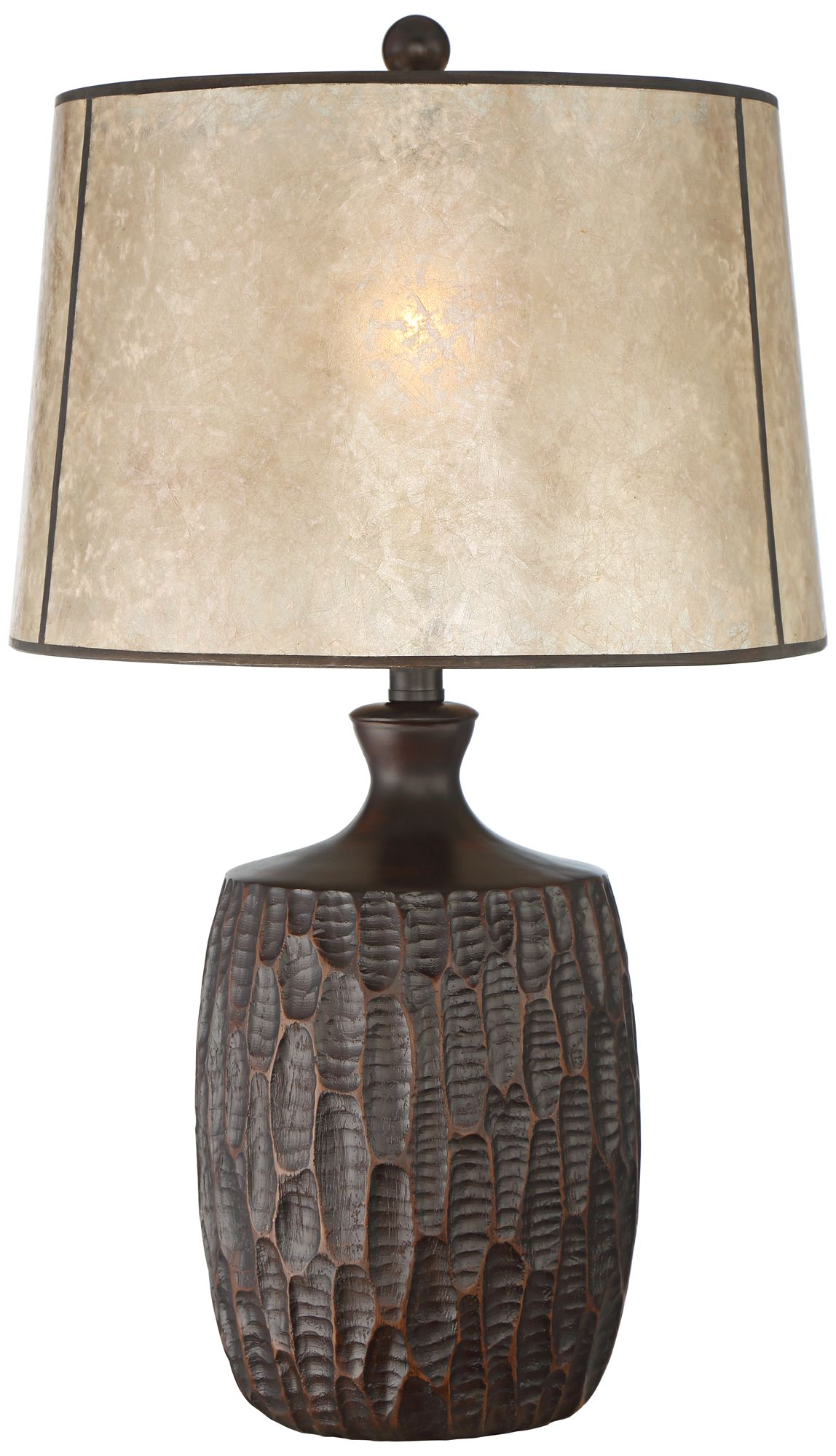 Franklin Iron Works Lynch 25 1/2" Rustic Table Lamp with Mica Shade