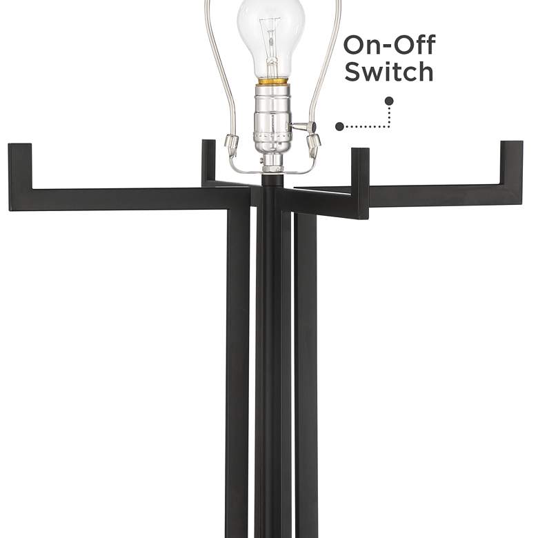Image 5 Franklin Iron Works Madrid 64" Matte Black Modern Floor Lamp more views