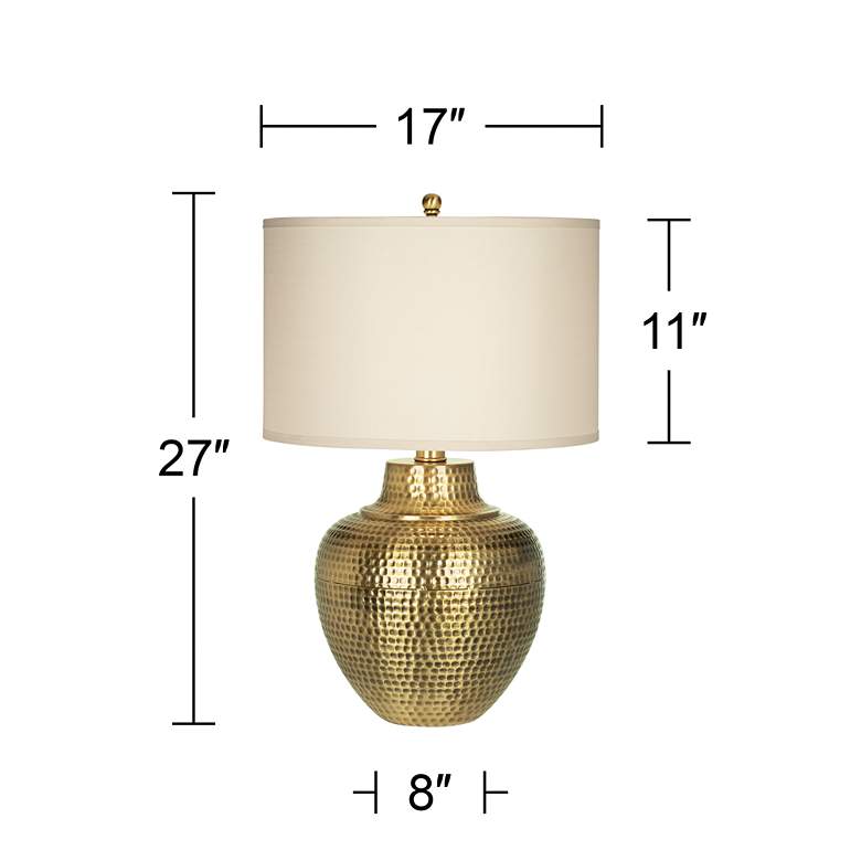 Image 7 Franklin Iron Works Maison Loft 25" Hammered Metal Table Lamp more views