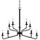 Franklin Iron Works Manfred 35 1/2" Black 2-Tier 10-Light Chandelier