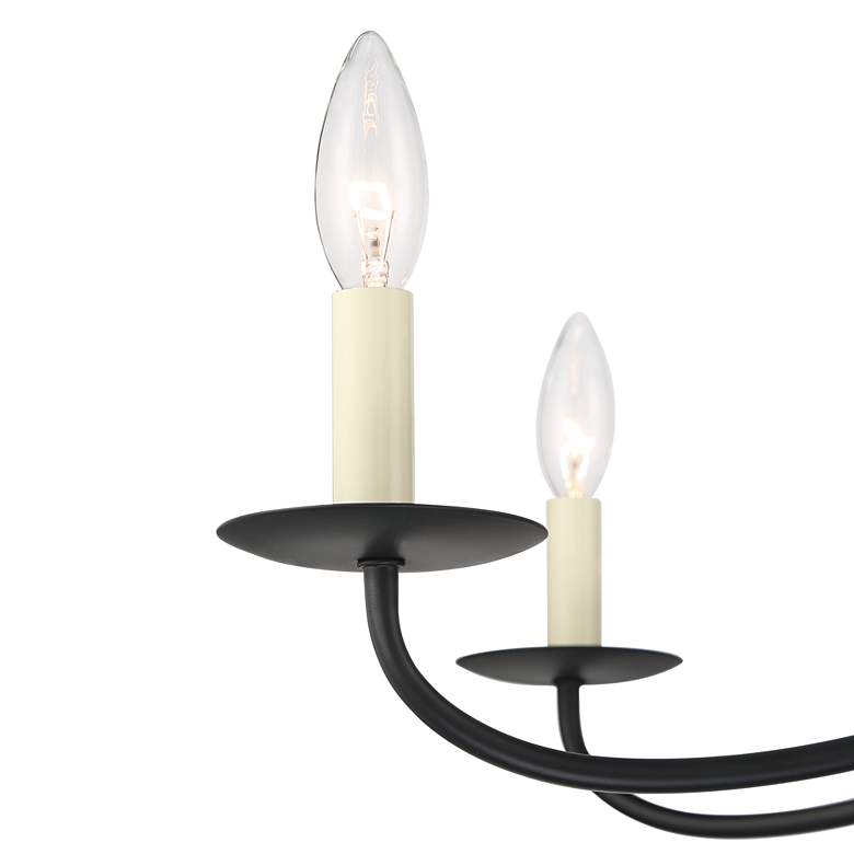 Image 4 Franklin Iron Works Marinec 42" Black 8-Light Candelabra Chandelier more views