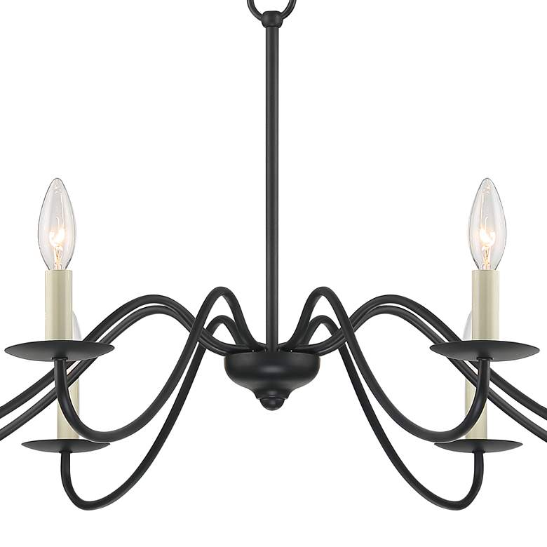 Image 7 Franklin Iron Works Marinec 42 inch Black 8-Light Candelabra Chandelier more views