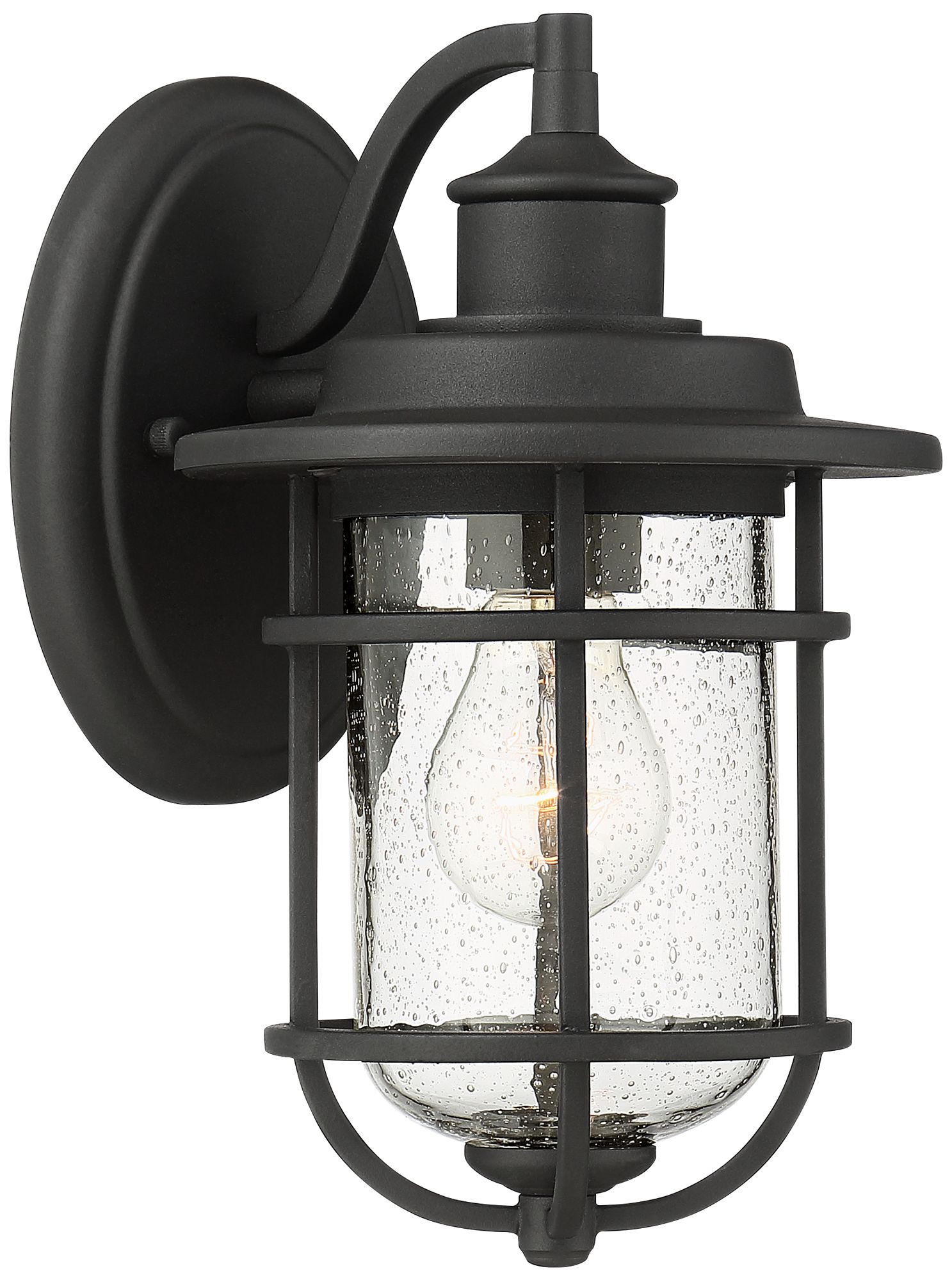 Image 7 Franklin Iron Works Markham 10 1/2" Textured Black Outdoor Lts Set/2 more views