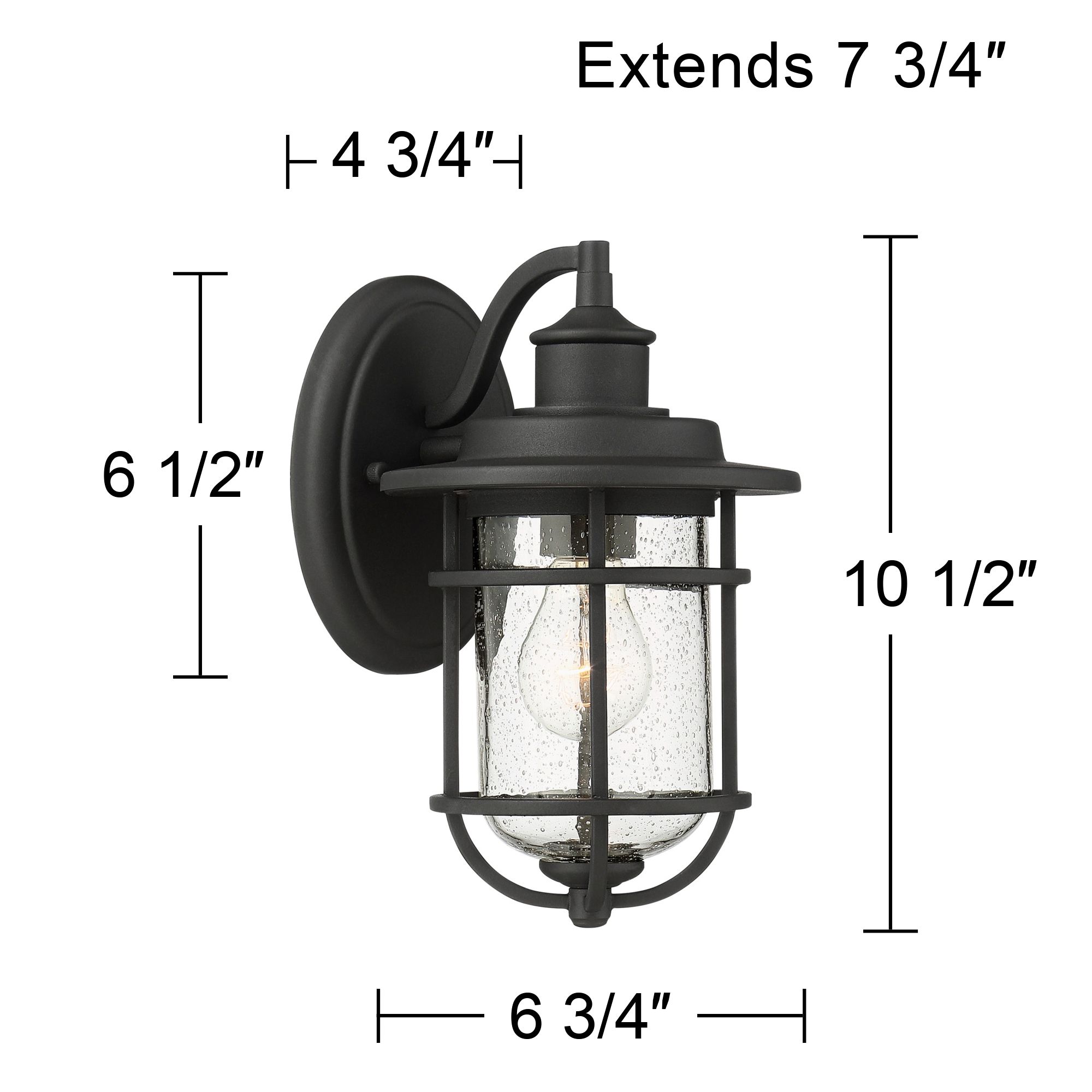 Franklin Iron Works Markham 10 1/2" Textured Black Outdoor Lts Set/2 in scene