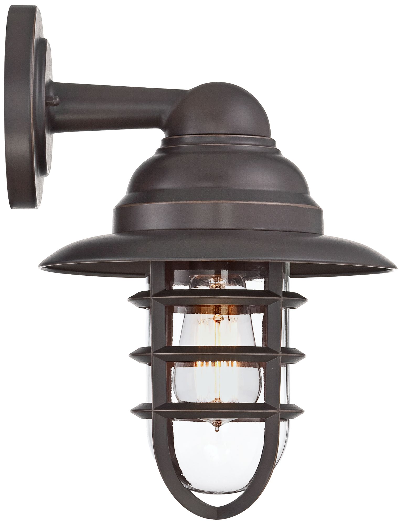 Image 7 Franklin Iron Works Marlowe 13 1/4"H Bronze Cage Outdoor Wall Light more views