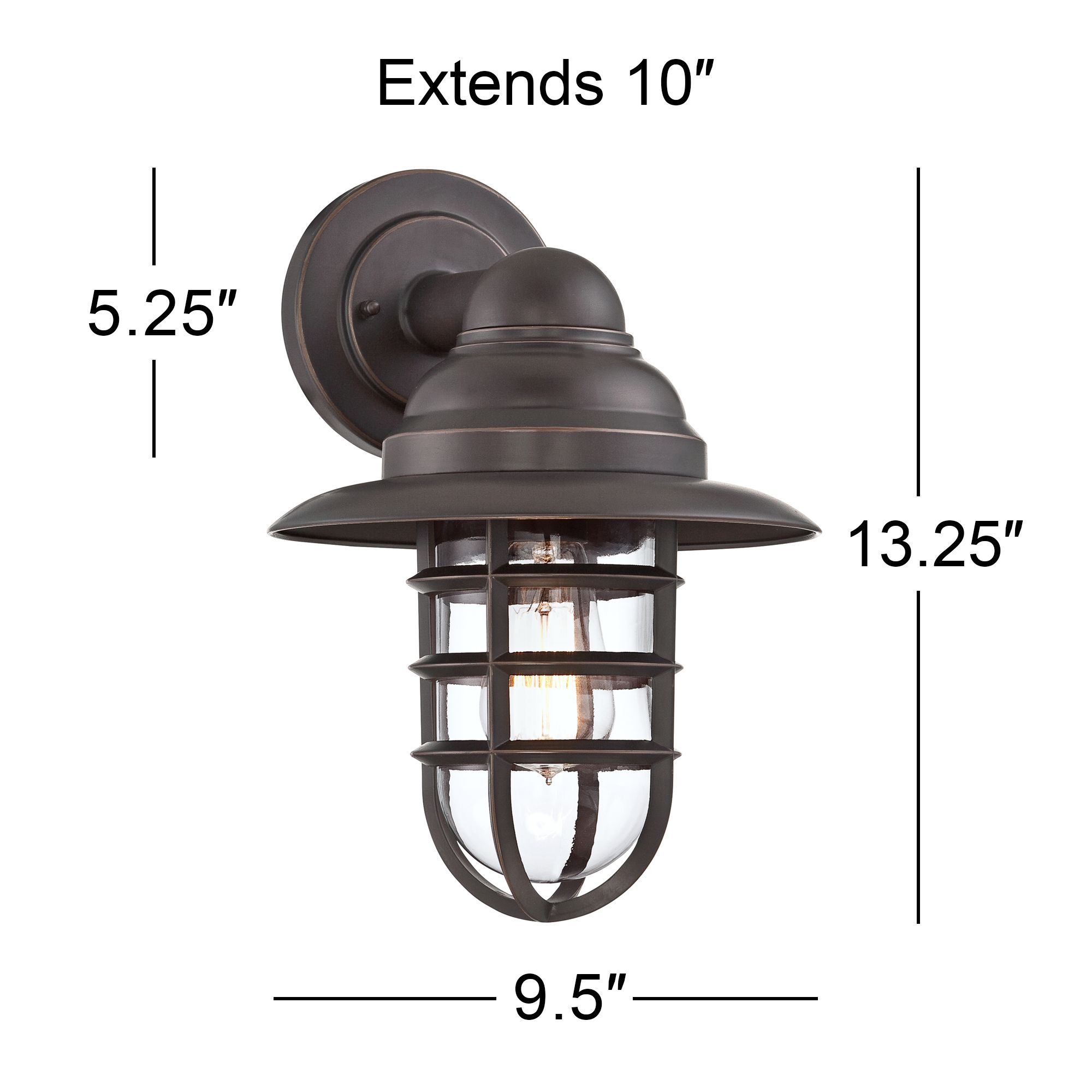 Franklin Iron Works Marlowe 13 1/4"H Bronze Cage Outdoor Wall Light in scene