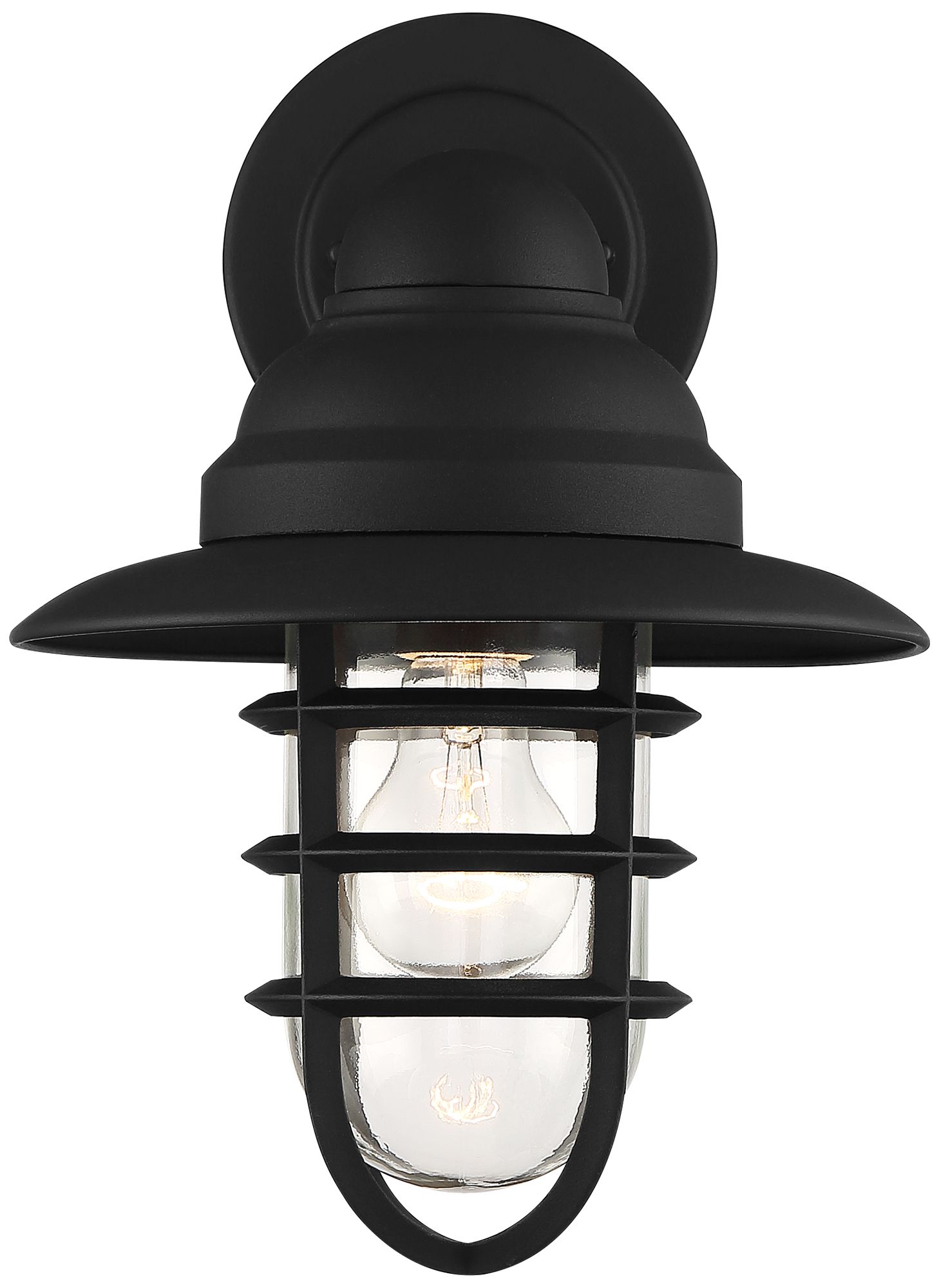 Image 5 Franklin Iron Works Marlowe 13"H Black Hooded Cage Outdoor Wall Light more views