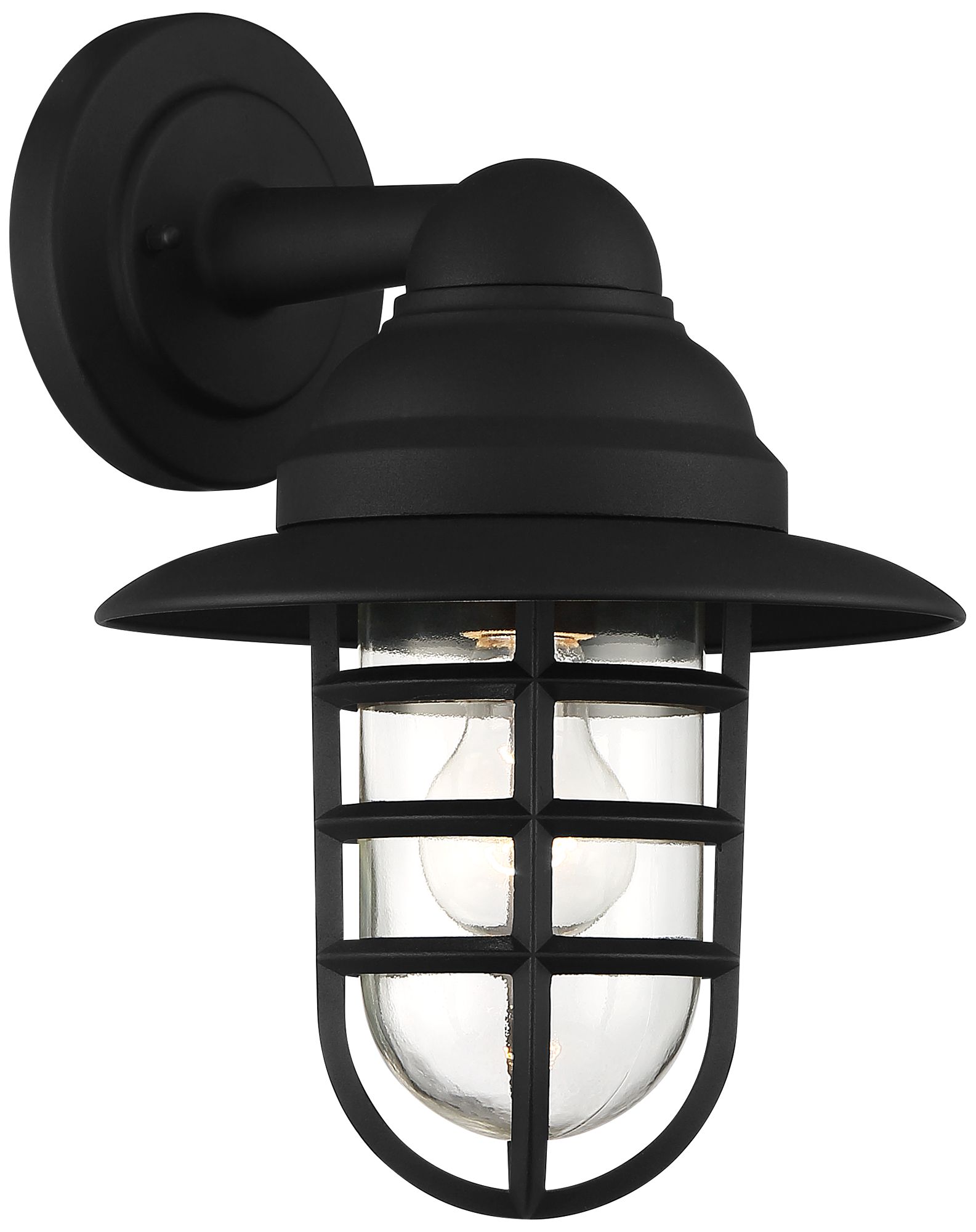 Image 6 Franklin Iron Works Marlowe 13"H Black Hooded Cage Outdoor Wall Light more views