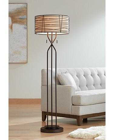 Brass Floor Lamps: Arc, Modern and Industrial Living Room Lamps