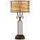 Franklin Iron Works Marlowe Bronze Metal Lamp with USB Workstation Base