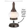 3_Franklin Iron Works Marlowe Bronze Metal Lamp with USB Workstation Base more views