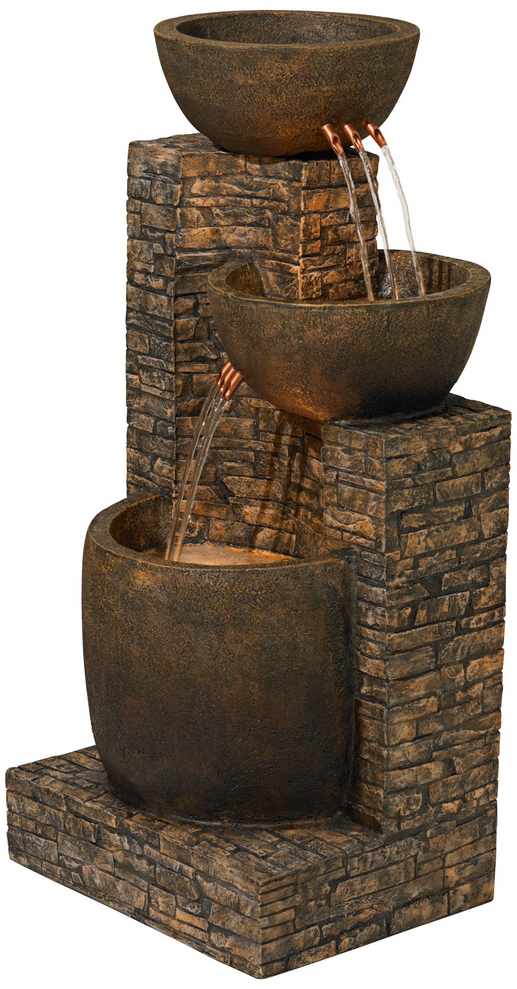 Mason Faux Stone Floor Fountain