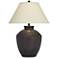 Franklin Iron Works Massa 29 1/2" Black Terracotta Jar Table Lamp