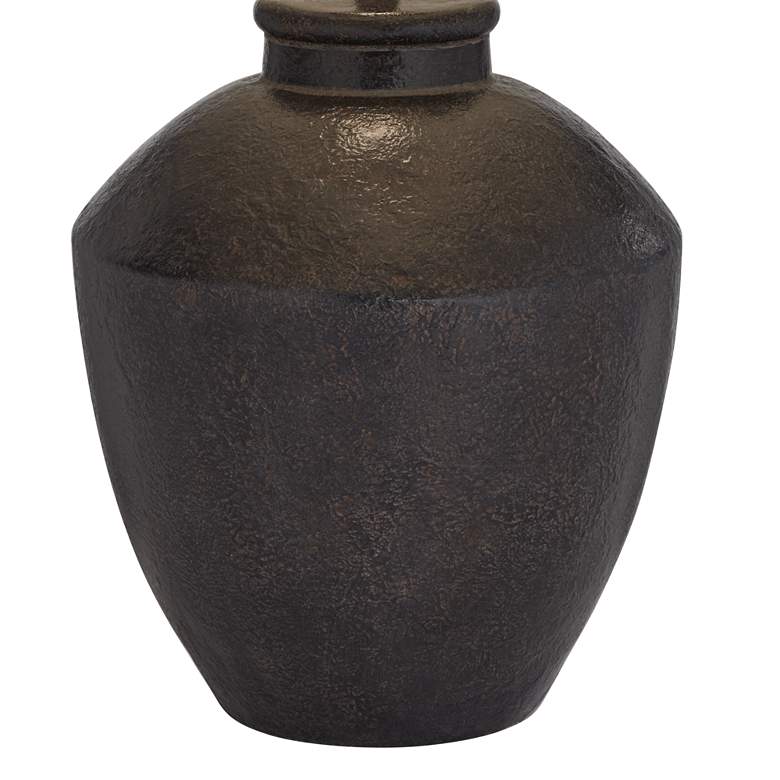 Image 7 Franklin Iron Works Massa 29 1/2" Black Terracotta Jar Table Lamp more views