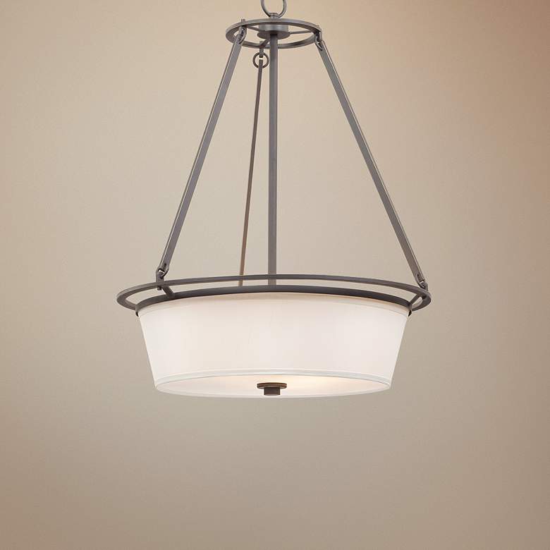 Image 1 Franklin Iron Works Matte Bronze 23" Wide Pendant