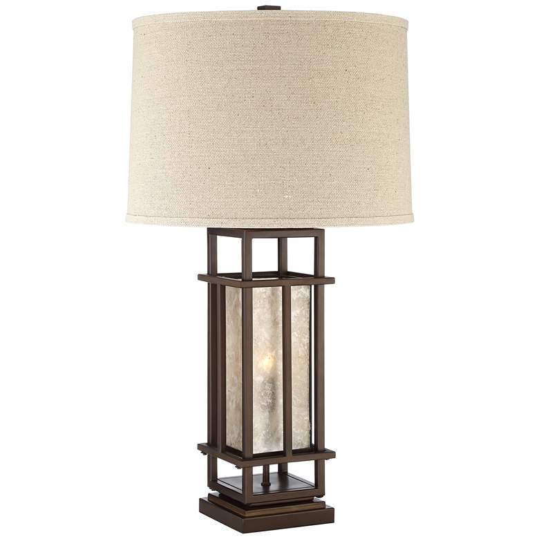 Image 2 Franklin Iron Works Matthew Brown Metal Table Lamp with LED Night Light