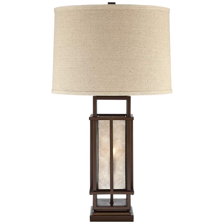 Image 7 Franklin Iron Works Matthew Brown Metal Table Lamp with LED Night Light more views