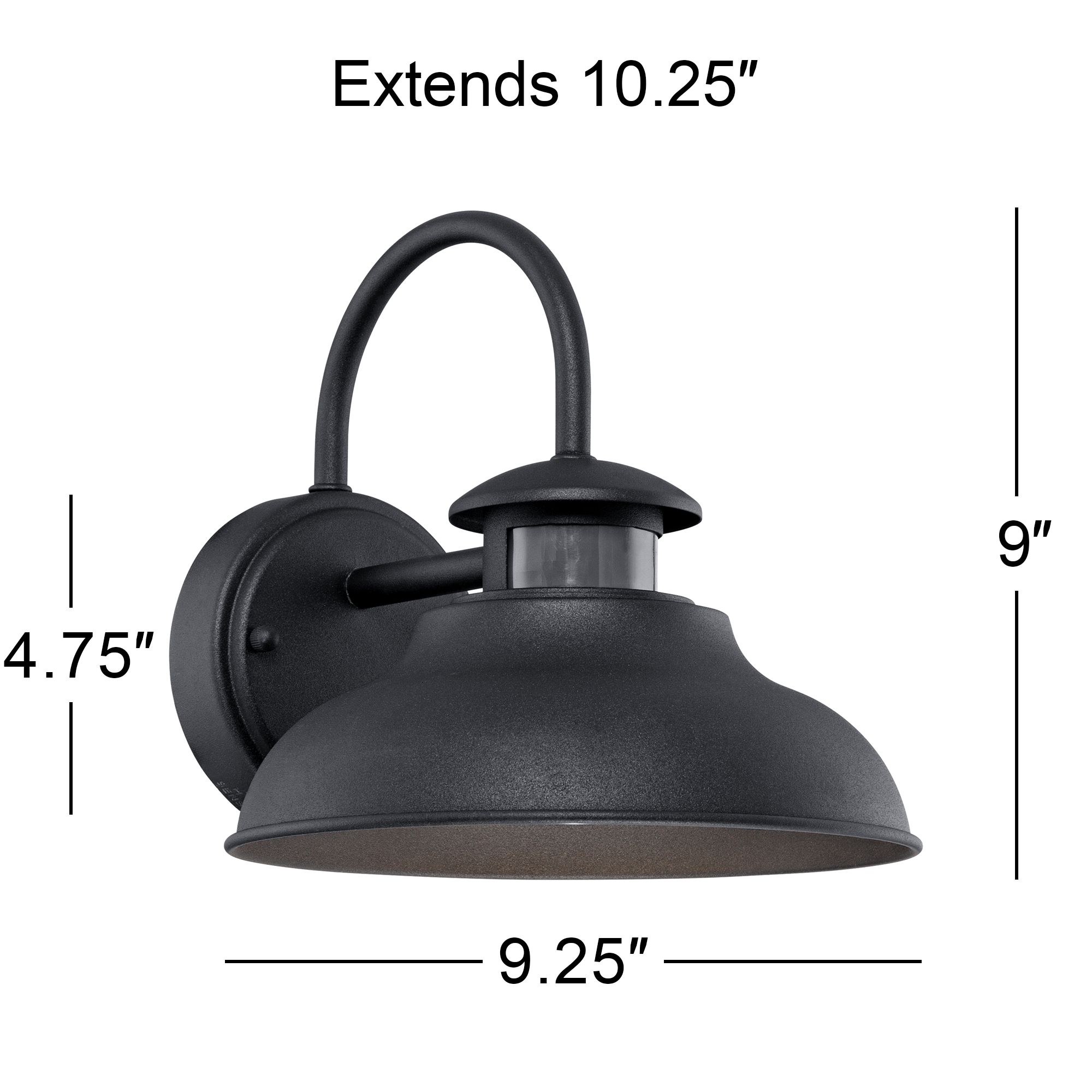 Image 6 Franklin Iron Works Midland 9"H Dusk-to-Dawn LED Motion Sensor Light more views