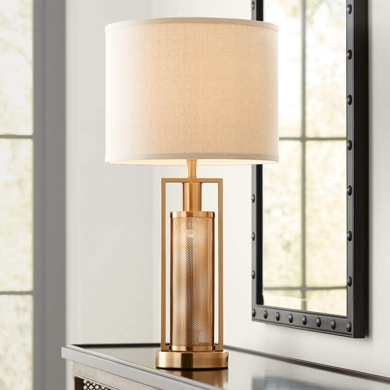 Image 1 Franklin Iron Works Milly 28" High Night Light Table Lamp