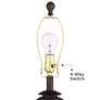 Franklin Iron Works Miner Night Light Lamps with White Shades Set of 2