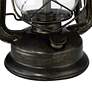 Franklin Iron Works Miner Weathered Bronze Lantern Table Lamps Set of 2