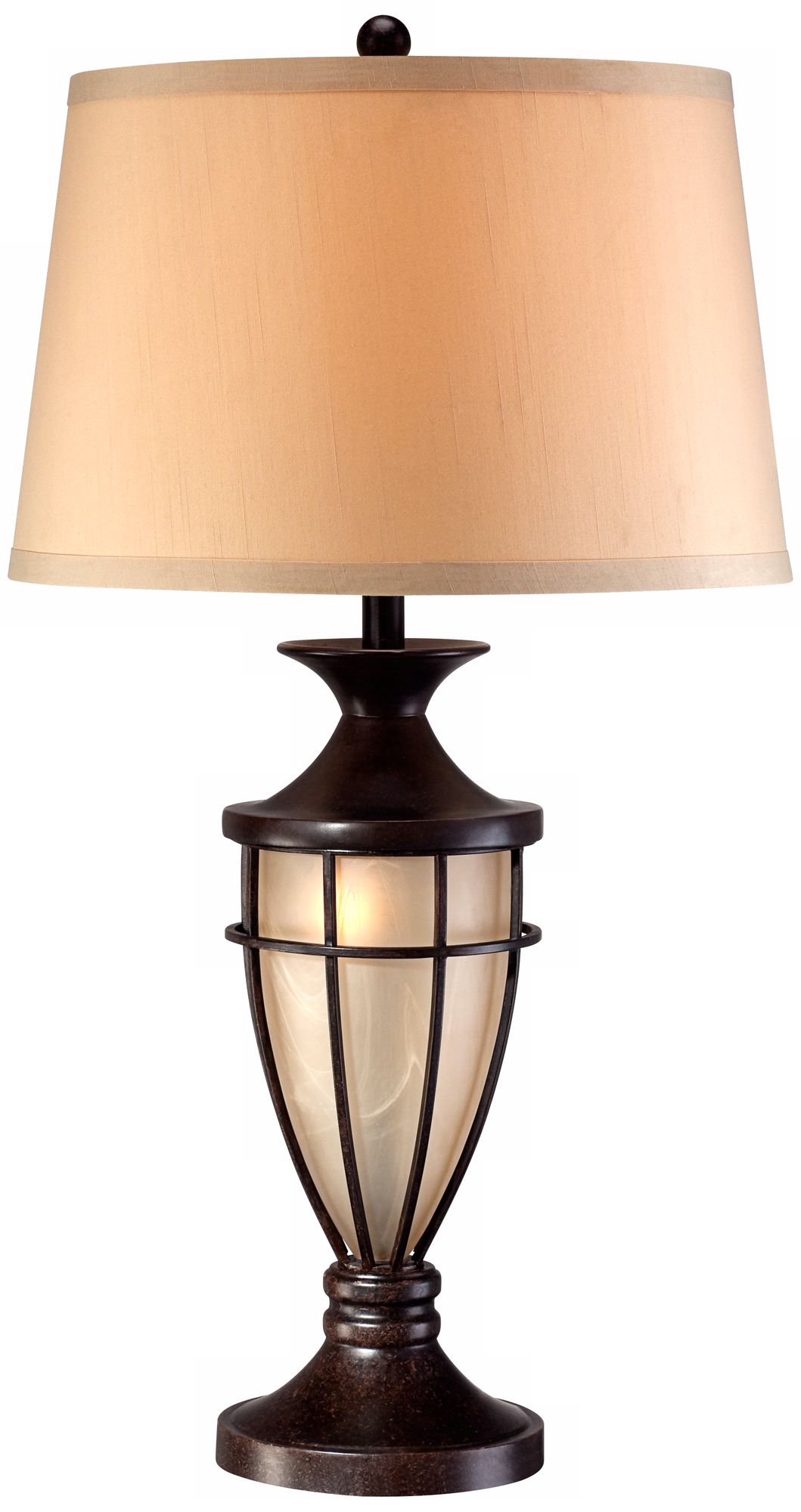 Image 2 Franklin Iron Works Mission Cage 33" High Night Light Table Lamp