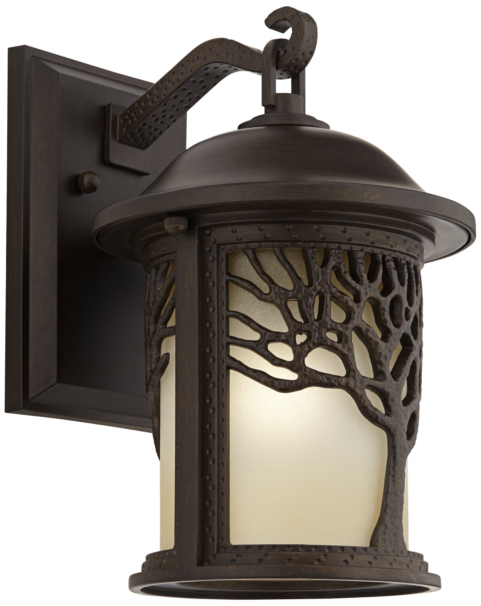 Franklin Iron Works Mission Tree 12 1/4" Bronze Outdoor Wall Light in scene